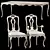 Elegant Roberto Giovannini Dining Set 3D model small image 2