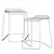 Ready Stacking Barstool: Stylish, Space-saving Seating Solution 3D model small image 1