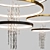 Glamorous Gold & Black LED Chandelier 3D model small image 5