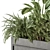 Elegant Greenery in Black: Indoor Plant Set 3D model small image 2
