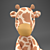 Gentle Giraffe Plush Toy 3D model small image 13