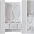 Elegant Bathroom Set: Sink, Mirror & Furniture 3D model small image 3