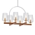 Koa Wood & Pewter Chandelier 3D model small image 1