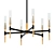 Maxim Flambeau Black Brass Chandelier 3D model small image 1