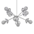 Sparkling Silver Leaf Pendant Light 3D model small image 2