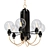 Bauhaus 24: Bronze & Brass Chandelier 3D model small image 1