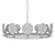 Gaslight Lens Chandelier 42: Vintage-inspired Illumination 3D model small image 3