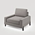 Velvet Spring Armchair 3D model small image 1