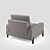 Velvet Spring Armchair 3D model small image 5