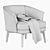 Elegant Nivola Armchair: Italian Craftsmanship by Poltrona Frau 3D model small image 7