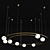 Planetary Balance: Black Gold Chandelier 3D model small image 3