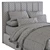 Modern Style Bed 214 - Two Color Options - 90 x 195 cm 3D model small image 5