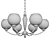 Elegant Stuart 6-Light Chandelier 3D model small image 2