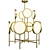 Elegant Bamboo Ring Chandelier 3D model small image 1