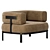 Sleek Baxter Belt Armchair 3D model small image 1