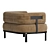 Sleek Baxter Belt Armchair 3D model small image 2