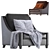 Naples Leather Armchair: Elegant and Comfortable 3D model small image 5