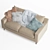 Modern Chic Sloan Loveseat: Comfort in Style 3D model small image 5