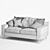 Modern Chic Sloan Loveseat: Comfort in Style 3D model small image 7