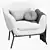 Elegant Albertson Armchair 3D model small image 4