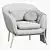 Elegant Albertson Armchair 3D model small image 6