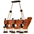 Vintage Boat Loft Chandelier 3D model small image 1