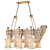 Vintage Boat Loft Chandelier 3D model small image 4