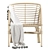 Lombok Rattan Lounge Chair: Exquisite Handcrafted Design 3D model small image 3