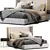 Elegant Flexform Midnight Bed 3D model small image 6