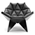 Modern Black Armchair: Q1 3D model small image 2