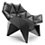 Modern Black Armchair: Q1 3D model small image 4