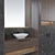 Modern Bathroom Set: Sink, Mirror, Furniture 3D model small image 3