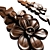 Wooden Flower Overlay 3D model small image 2