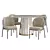 Elegant Fil Noir Dining Set 3D model small image 2