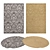 Versatile Rug Set: 8 Stunning Designs 3D model small image 1