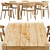 Modern Dalia Dining Set: Stylish Chair & Elegant Table 3D model small image 2