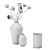 Stylish Stoneware Vase Set 3D model small image 4