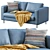Elegant Sleepy Leather Sofa 3D model small image 6