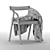 Plaid Size Chair Tor 3D model small image 4
