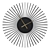 Modern Mesh Matte Black Wall Clock 3D model small image 1