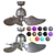 Kyland 32-Inch Ceiling Fan: Stylish Home Decor Upgrade 3D model small image 2