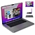 Sleek MacBook Pro in 5 Vibrant Colors 3D model small image 2