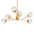 Elegant Gold Globe Chandelier 3D model small image 1