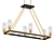 Elegant Brass and Black 6-Light Chandelier 3D model small image 1
