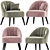 Elegant Banarp Channel Armchair 3D model small image 2