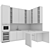 Sleek and Stylish Kitchen Upgrade 3D model small image 3