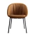 Sleek Leather Dining Chair 3D model small image 4