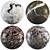 Marble Collection: Calacatta, Brown Gray, Landscape, Red Levanto 3D model small image 1