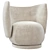 Sleek Swivel Lounge Chair 3D model small image 1