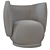 Sleek Swivel Lounge Chair 3D model small image 7